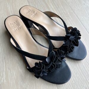 NEW NATURALIZER Women’s Jupiter Sandals Black Suede SIZE 9 M